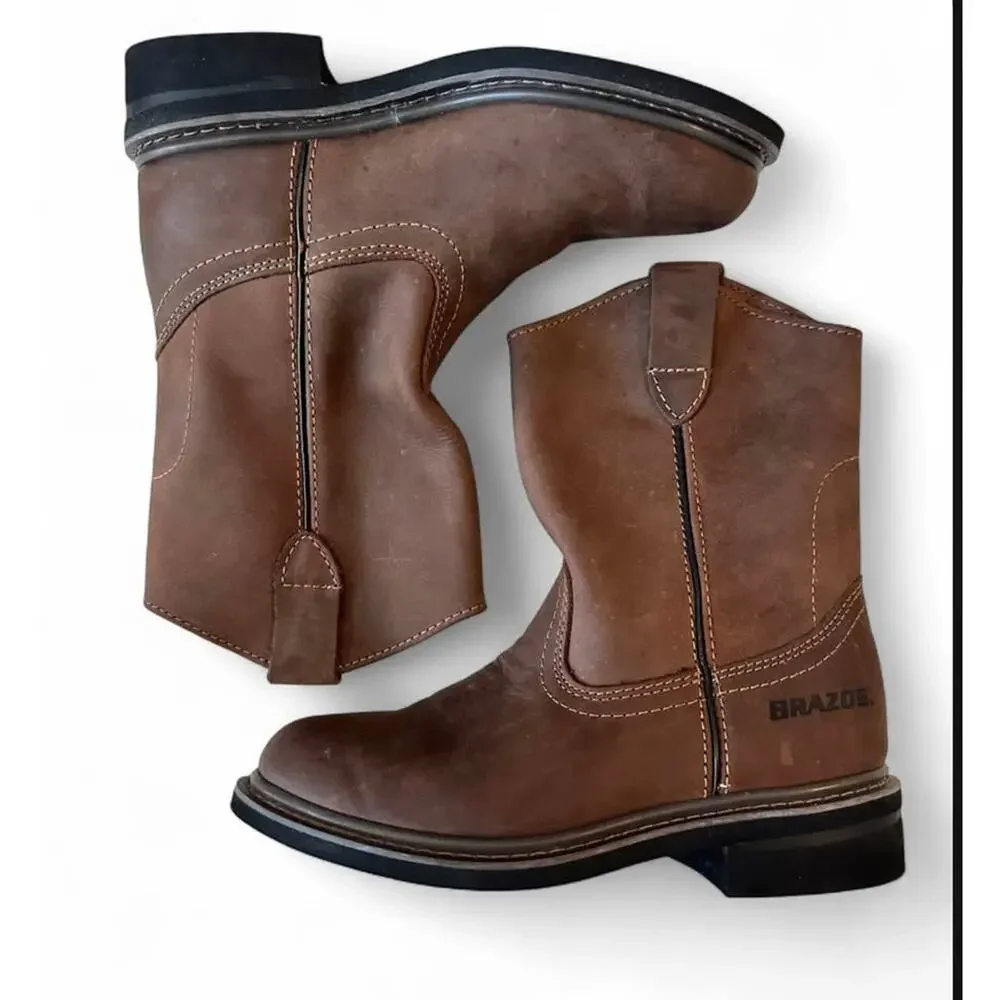NWT Mens Brazos Leather Work Boots Size 7